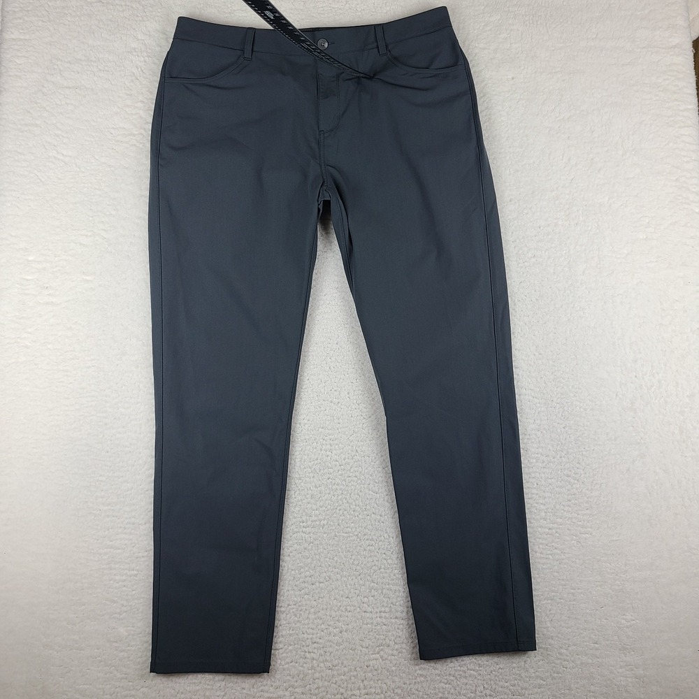 Vuori Meta Pants Mens 38x32 Dark Gray Slim Straight Performance Tech Golf V430